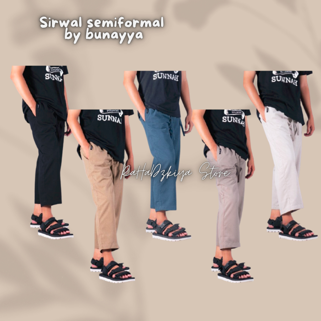 Sirwal pria celana sirwal dewasa ready stok sirwal semiformal by Bunayya Sunnah Clothing bs COD