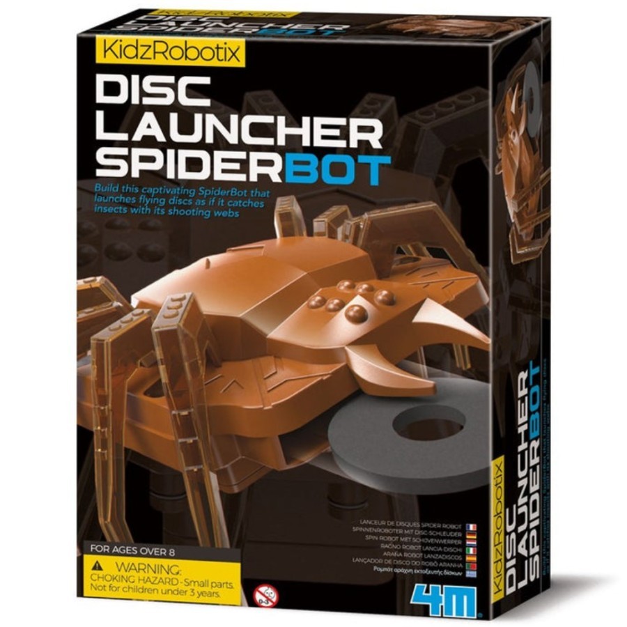 4M Kidzlabs Disc Launcher Spiderbot Robot Laba Peluncur Senjata - Mainan DIY Kreatif Anak