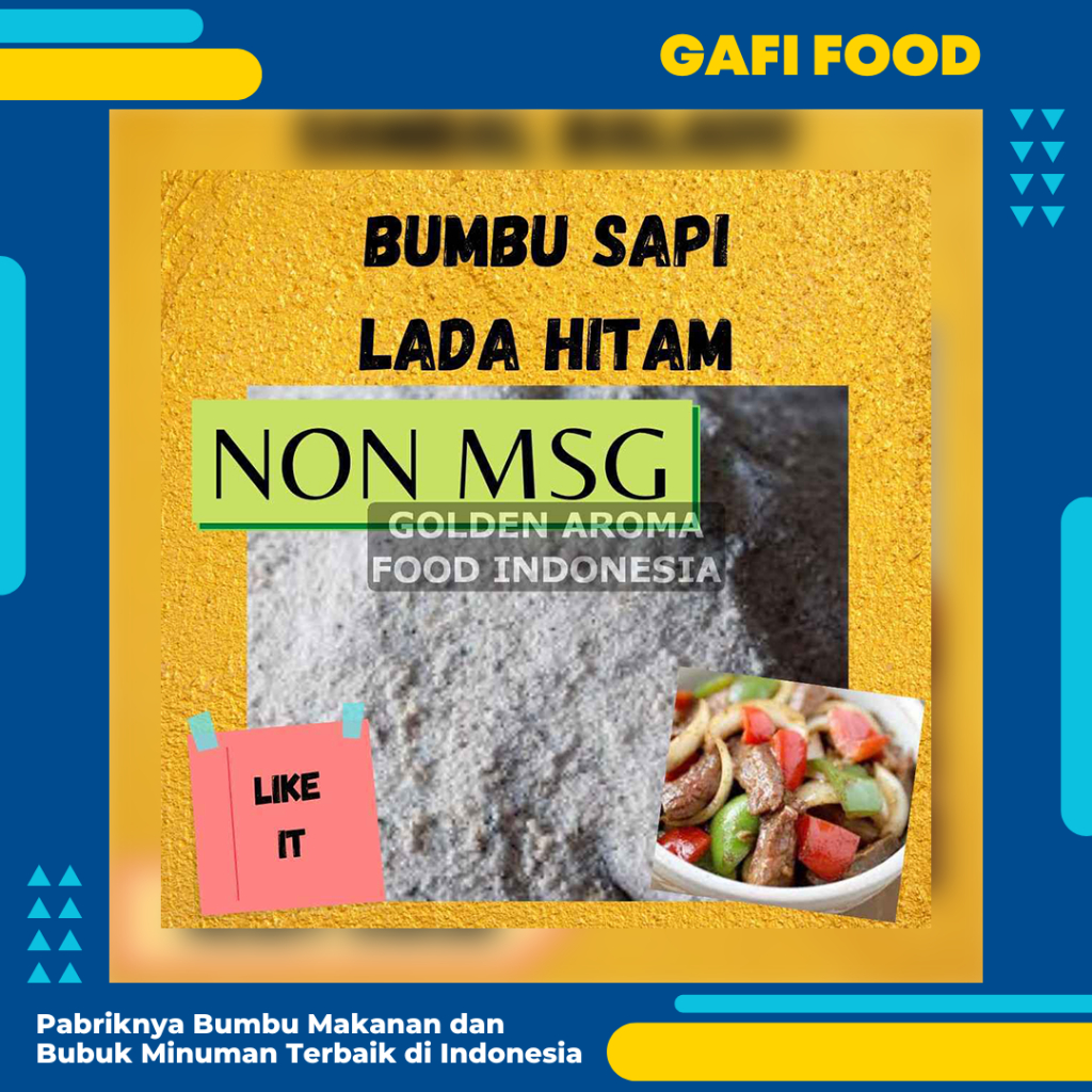 

BUMBU TABUR SAPI LADA HITAM NON MSG 1 KG FOOD GRADE 1Kg Bubuk Bumbu Kerupuk Popcorn Usaha Kentang