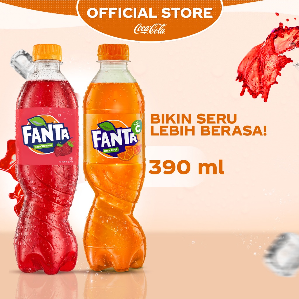 

[Bundling] Fanta Orange + Fanta Strawberry 390ml