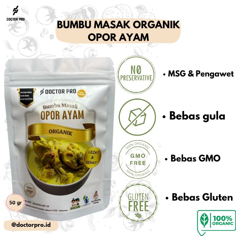 

Doctor Pro - Bumbu Masak Opor Ayam Organik 50gr - High Grade