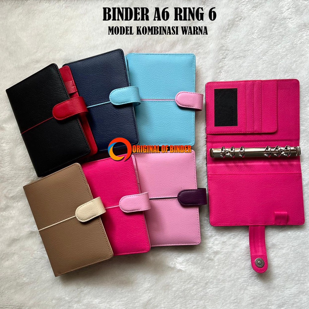 

KODE SGPGI Binder A6 ring 6 Kombinasi Warna Bahan Kulit Jeruk Sintetis