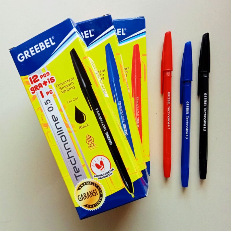 

Pulpen Ballpoint Greebel Technoline 0.5 ( 12 Pcs ) [ Original ]