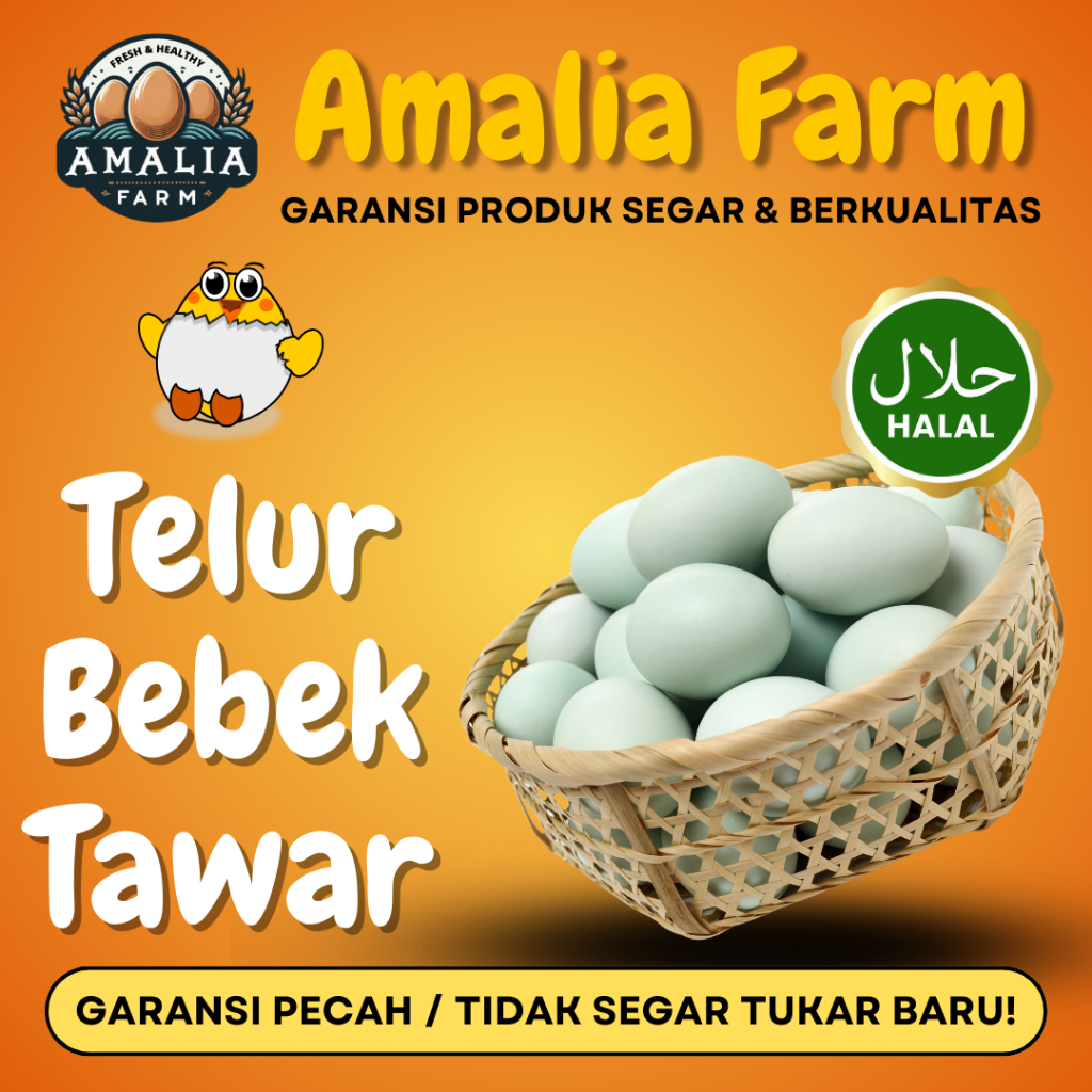 

Amalia Farm - 1 Butir Telur Bebek PREMIUM