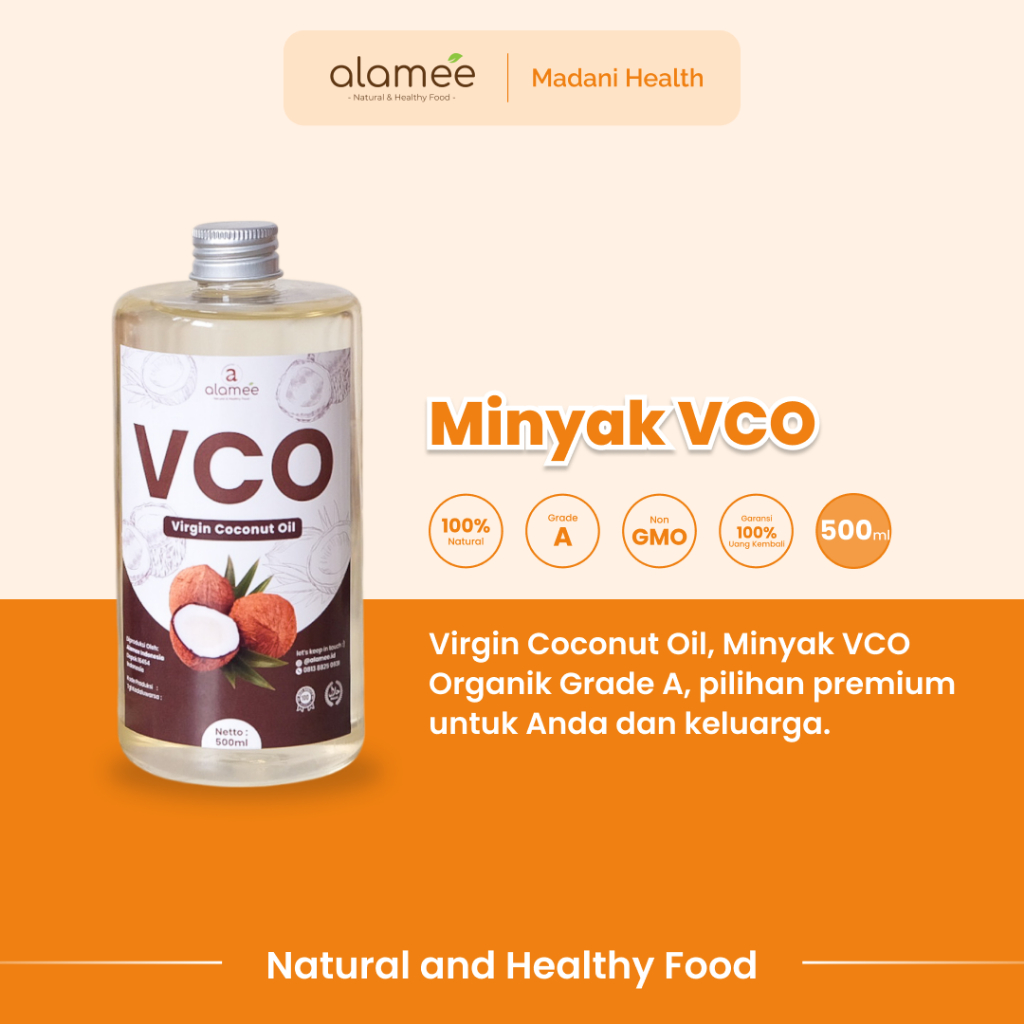 

ALAMEE Virgin Coconut Oil Minyak Kelapa Murni Extra VCO Asli Dapat Diminum Organik Masak Minum