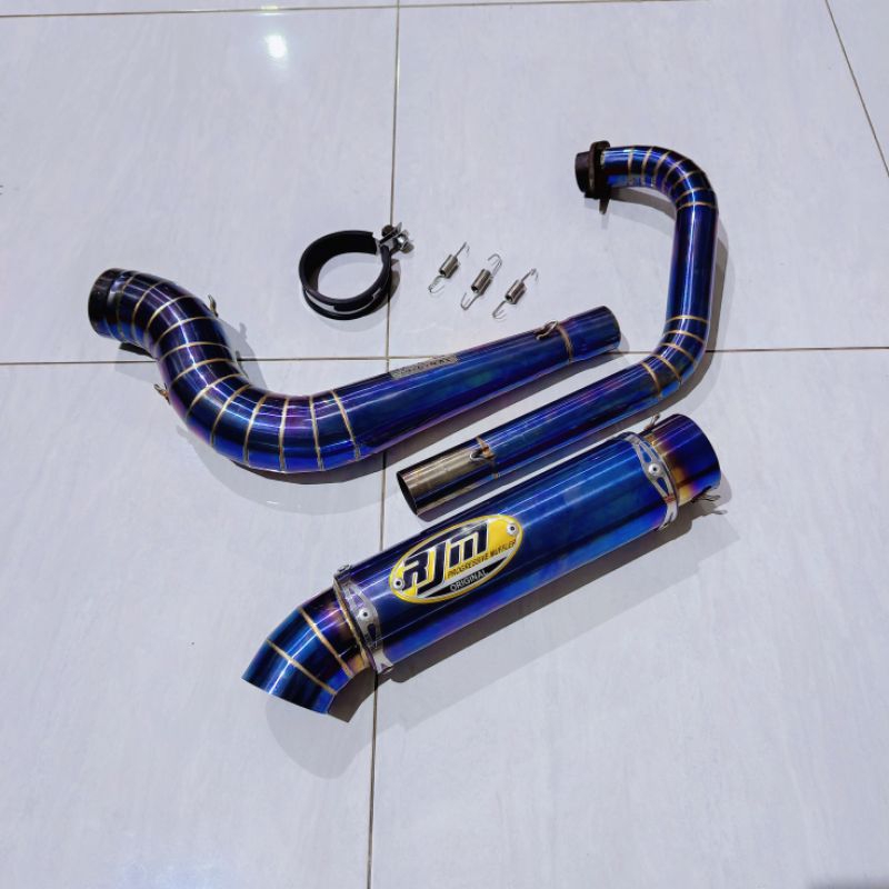 Knalpot Stainless Original RJM Satria FU 150 Blue Moon