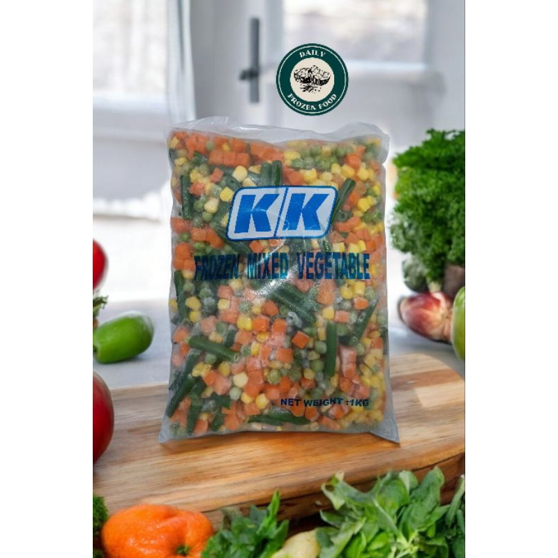 

KK Mix Vegetable Frozen 1kg / Mix Vegetable / Vegetables / Sayur Potong Beku