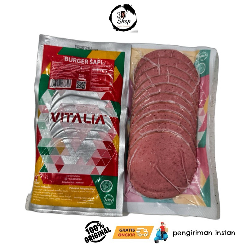 

VITALIA DAGING BURGER SAPI 250 gr
