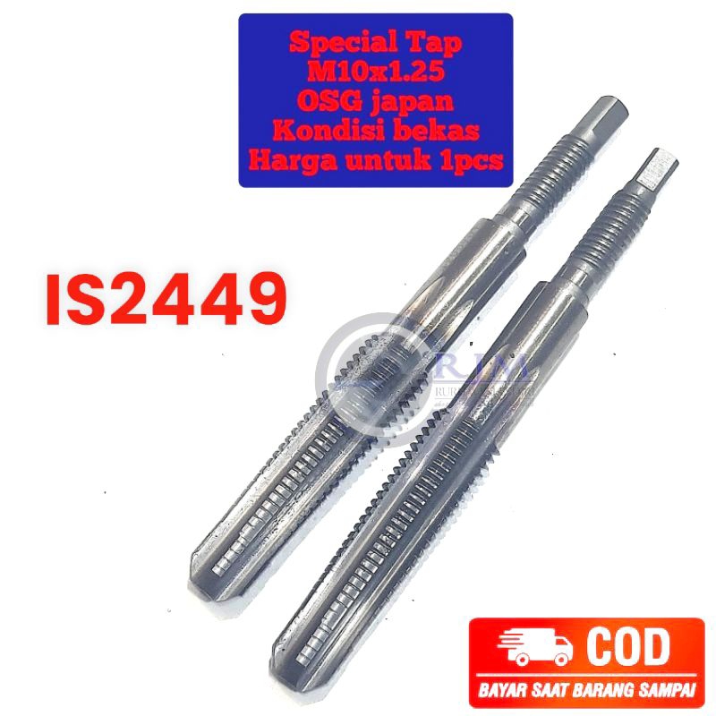 special tap m10x1.25 hss OSG japan spiral untuk baut 14 otomotif bukan mata bor nachi bukan yamawa