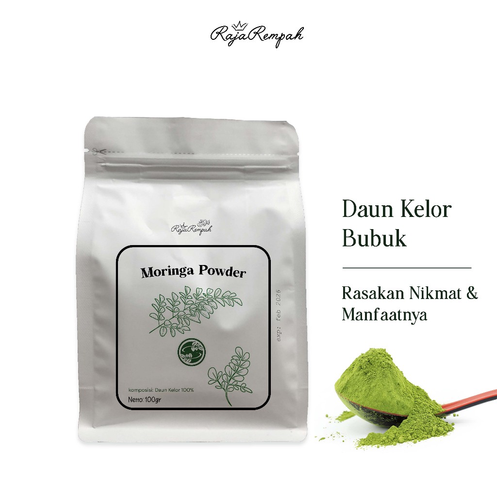 

RajaRempah Serbuk Daun Kelor Bubuk 100% Murni Moringa Powder 100gr