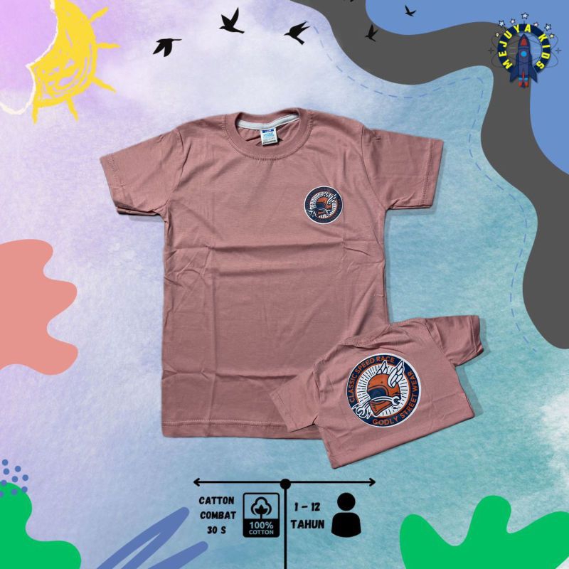 MEJUYAKIDS - Baju Anak Helm Classic Speed Race Cotton Combed 30s Kaos Atasan Anak Laki-laki