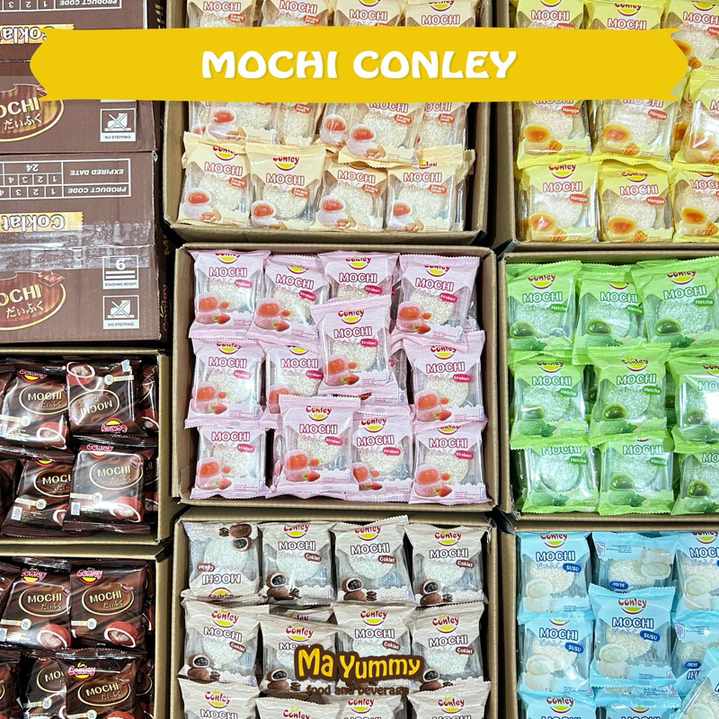 

Mochi Conley Kemasan Ecer 30gr | Mochi Viral Tabur Kelapa dan Super Cokelat Double Choco Enak Kenyal Lembut Manis