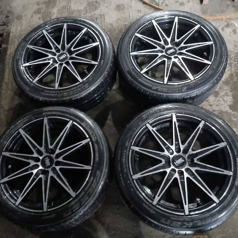 VELG MOBIL BEKAS HSR KCCX R16X7 4X100 ET45 B/P +BAN FALKEN 195 50 R16 VELG UNTUK MOBIL JAZZ YARIS AG