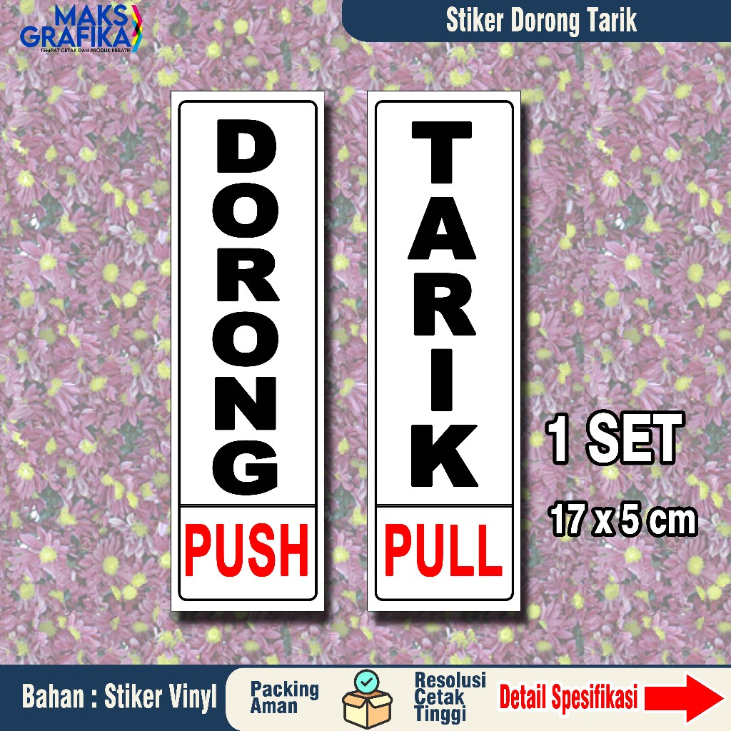 

STIKER DORONG - TARIK 1 SET