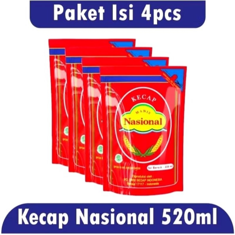 

4 Pcs - Nasional Kecap Manis Refill 520ml Kemasan Pouch