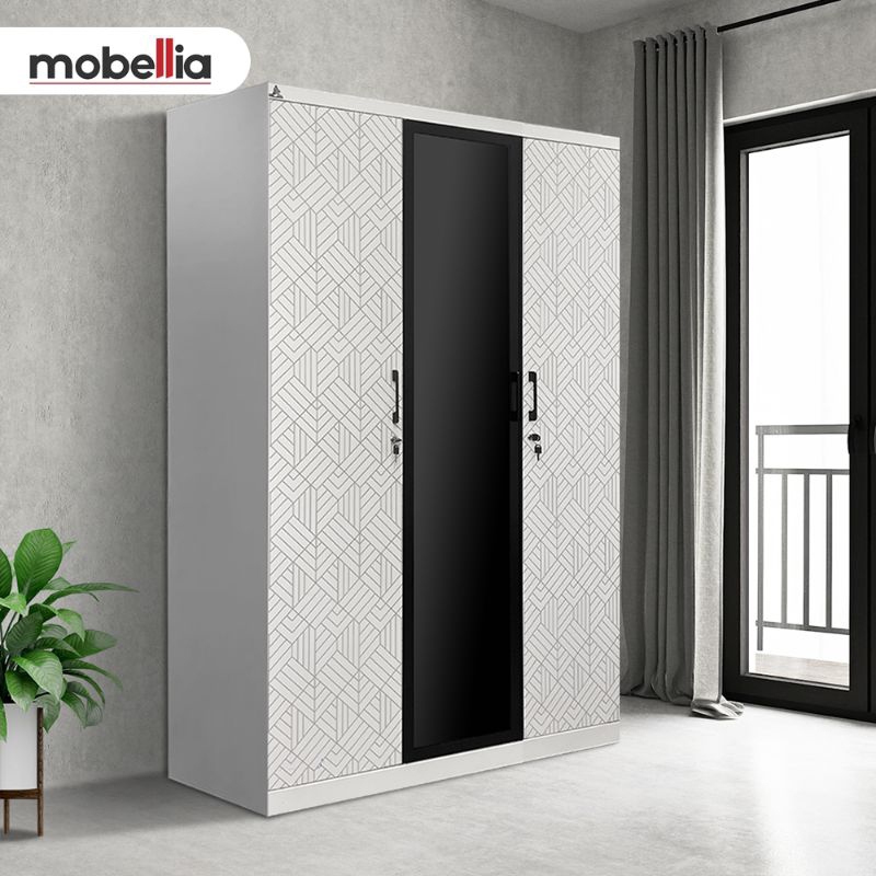 Lemari pakaian besi lemari baju besi minimalis