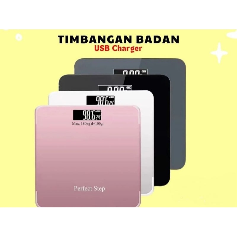 Timbangan Badan Digital USB Charger