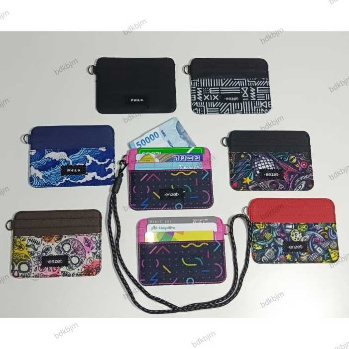 

Paket Istimewa New Dompet Kartu dompet lanyard Pria Wanita Card Wallet Slim Wallet Card Holder Motif keren Makassar