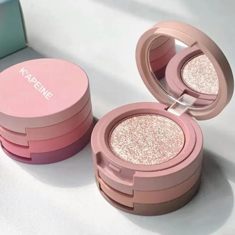 Super Populer  KAPEINE Eyeshadow 3 layer blusher Highlighter Eyeshadow dz KA4