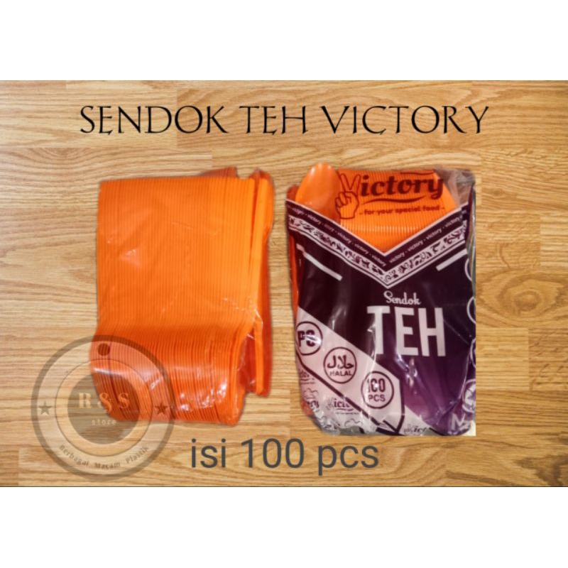 sendok teh//merek victory//sendok plastik