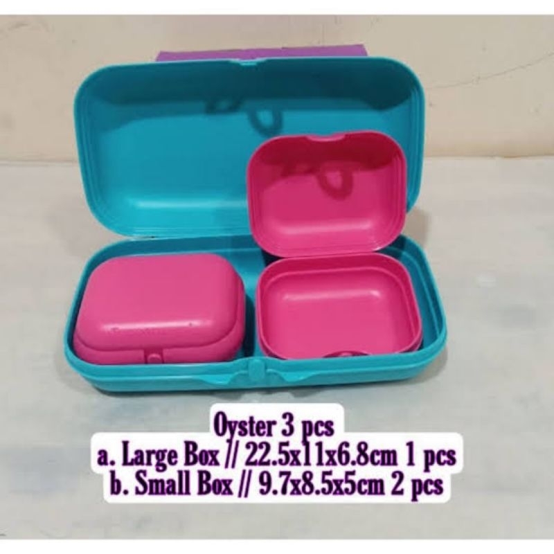 Tupperware,shallow round  and Captain Osyter(tempat bontot)