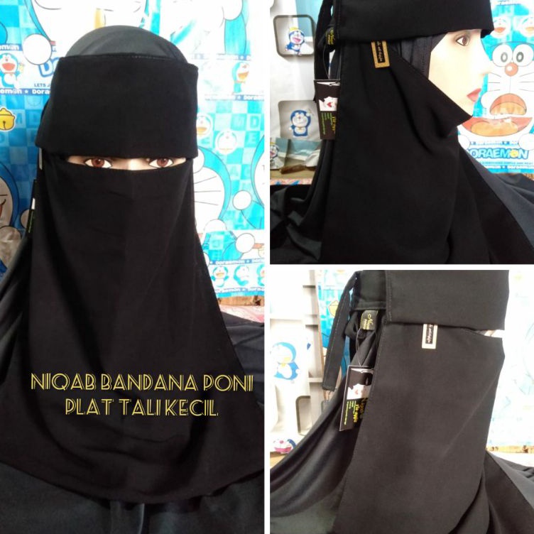 KODE T29S niqab bandana poni plat tali kecil