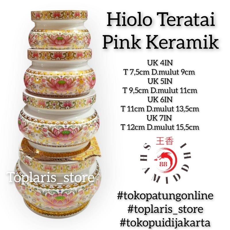 Hiolo Teratai Keramik Putih New