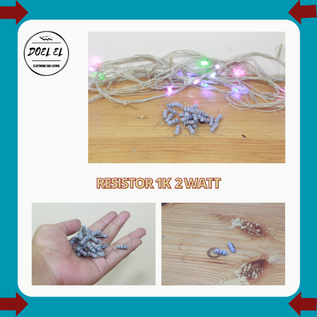 DOEL EL RESITOR 10 BIJI | RESISTOR 1K 2 WATT | RESITOR 2 WATT
