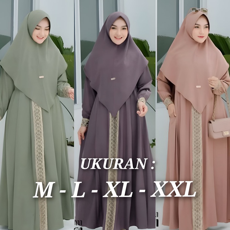 KODE N38J KANAYA GAMIS SYARI UKURAN S M L XL XXL XXXL GAMIS JUMBO BUSUI PLUS KHIMAR SET MURAH DRESS 