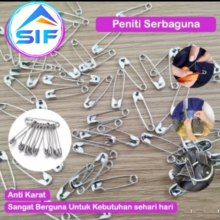 Peniti Jilbab Cantel Hijab Peniti Jumbo Peniti Kasur Besar Peniti Serbaguna Silver Tebal Kuat Murah