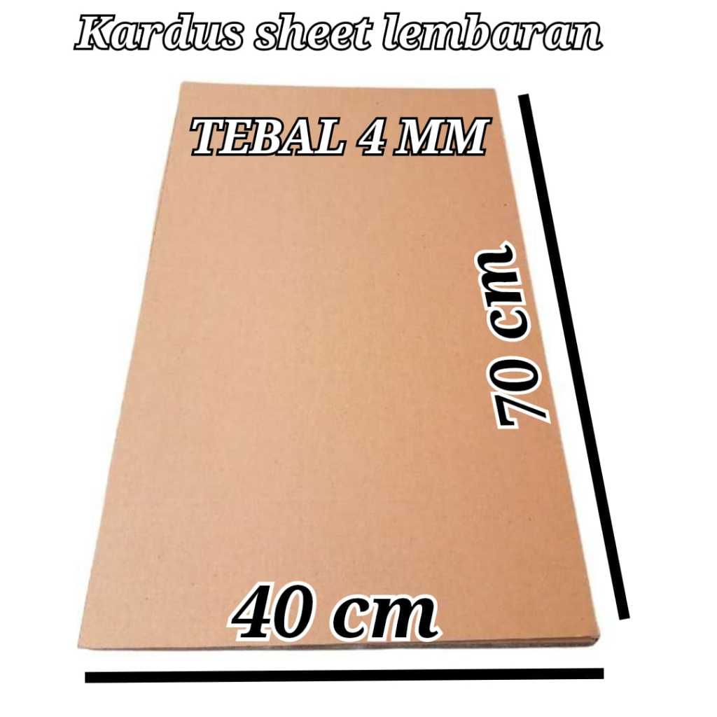 

KARDUS SHEET LEMBARAN 40 X 70 CM TEBAL 4MM C-FLUDE 40X70 CM / 70X40 CM