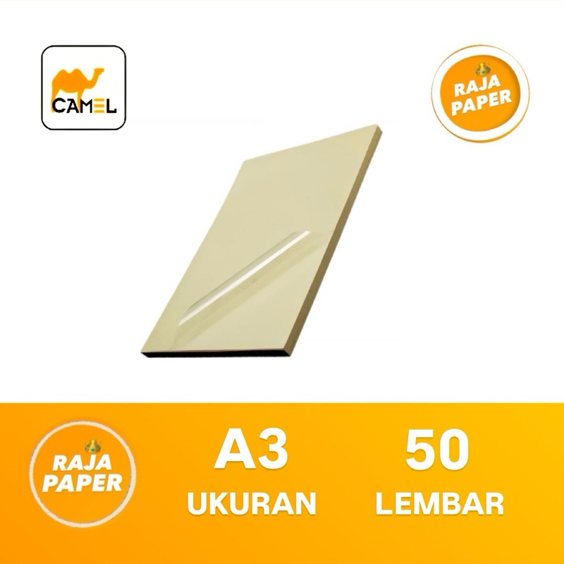 

Kertas Sticker Vinyl Transparant Ukuran A3 50 Lembar By CAMEL ( 297 Mm x 420 Mm ) / ( 29.7 Cm x 42 Cm ) 50 Lbr 50 Pcs Stiker Vinil Vynil Transparan Bening