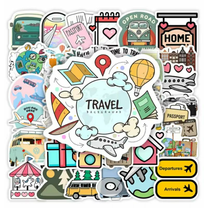 

Stiker Pack Travel Aesthetic Stiker Koper Travel Style 034- Stiker High Quality, Stiker Aesthetic Stiker Laptop Stiker Helm Stiker Tumblr Stiker HP, Aksesoris Hp , Anti Air