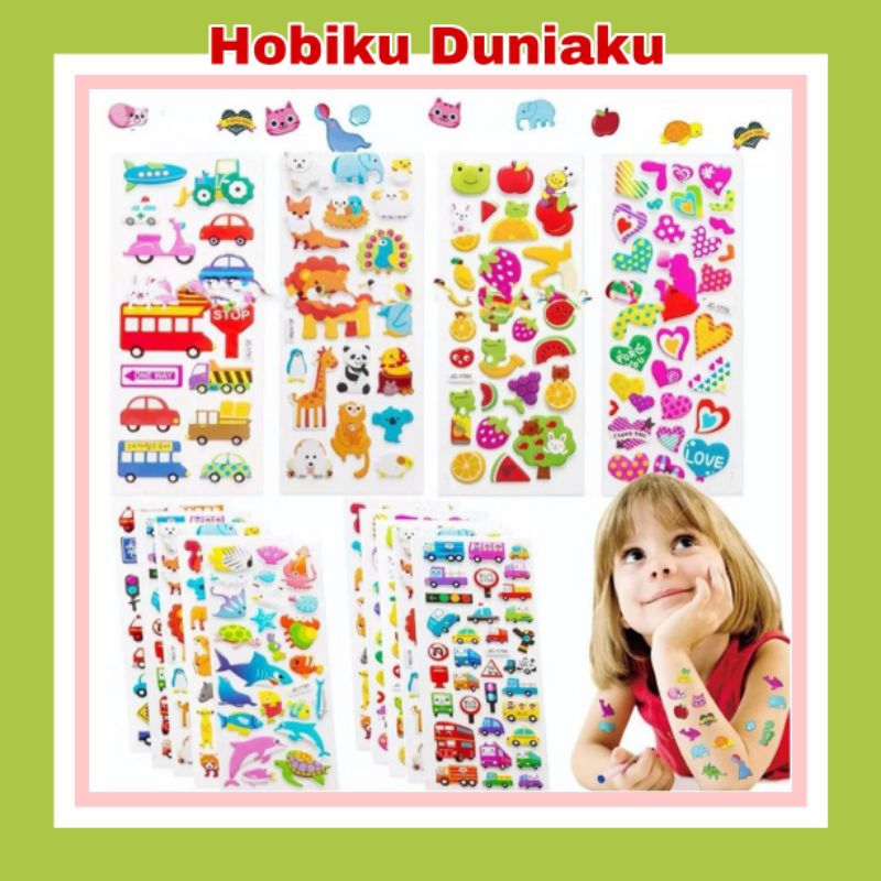 

Mainan Stiker Tempel Anak/Stiker Timbul Lucu Karakter/Sticker