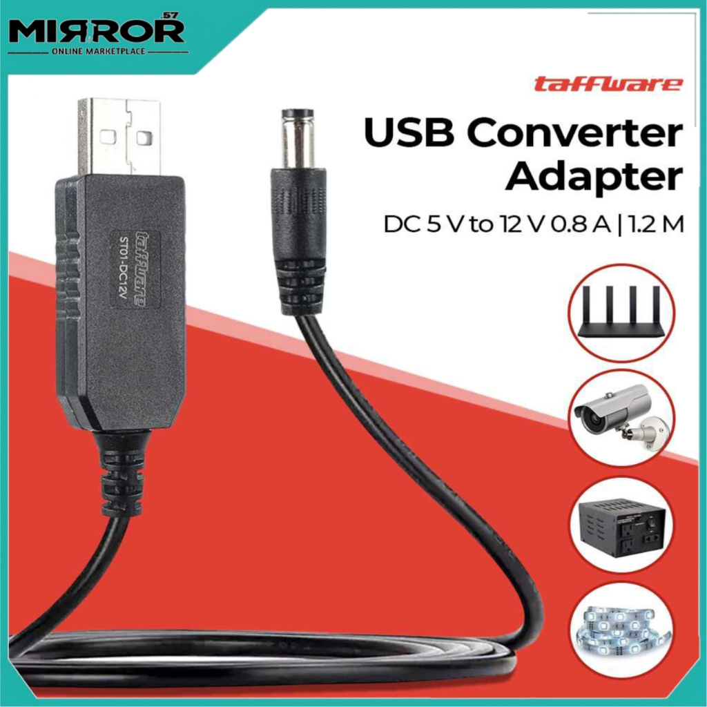 Kabel Converter Modem Orbit / Router Ke Power Bank DC Ke USB DC 5V to DC 12V