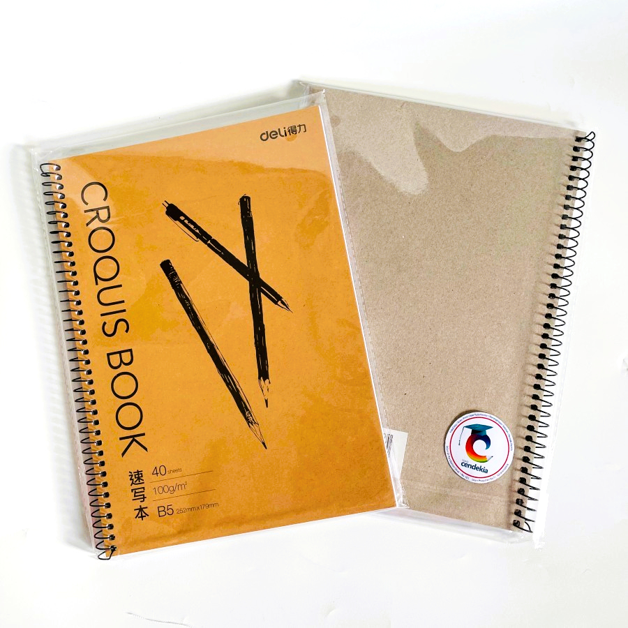 

Bk Sketch Book DELI Spiral B5 No.7697 40 Lbr
