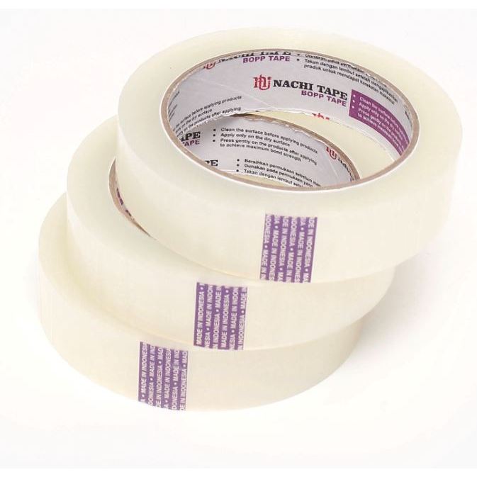 

Lakban bening Isolasi Tape Bening Nachi 1" x 100 yard sangat kuat