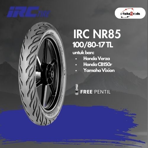 BAN IRC TUBELESS NR85 100/80 RING 17