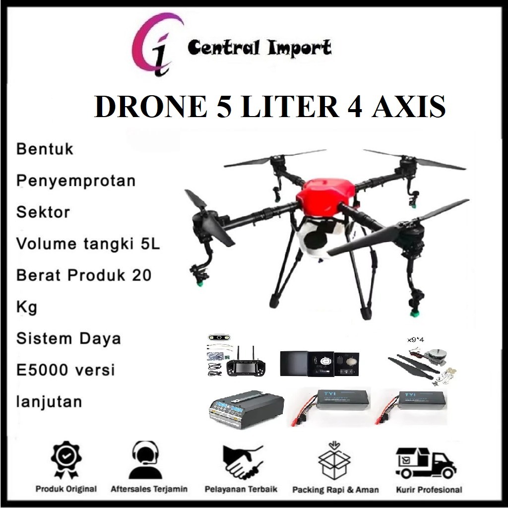 TYI agriculture Drone 5 Liter 4 Axis - Drone Pertanian perkebunan - Drone Sprayer