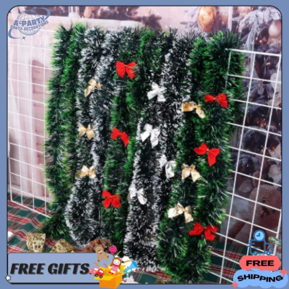 Slinger Natal Putih Salju Slinger Natal Hijau Daun Slinger Dekorasi Pohon Natal