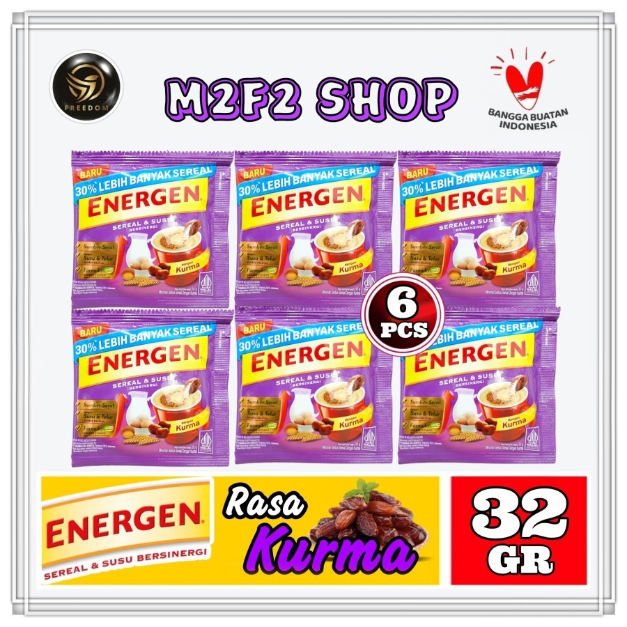 

Energen Sereal dan Susu Bersinergi Rasa Kurma Sachet - 32 gr (Kemasan 6 Pcs)