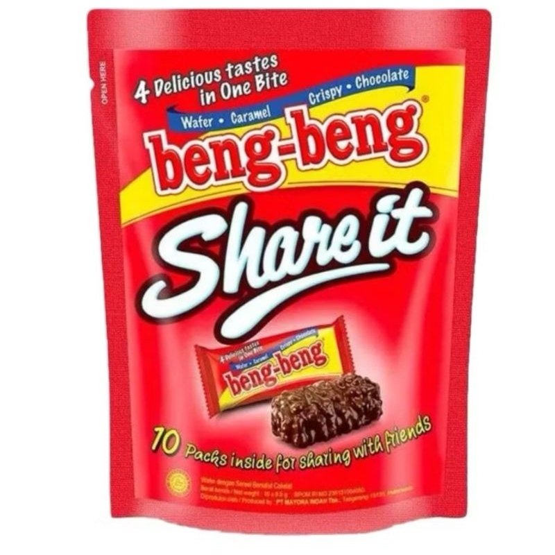 

beng beng share it pouch 95 gram isi 10 bungkus @9,5 gr | beng beng wafer | wafer cokelat caramel