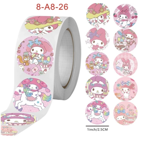 

NEW STICKER ROLL 2023 MOTIF SANRIO 500PCS