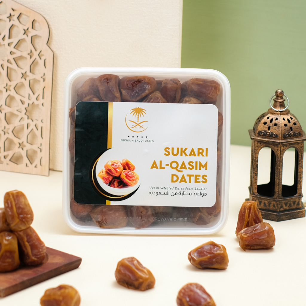 

Kurma Sukari Al Qassim Dates 1 KG Premium Sukkari Original Timur Tengah High Quality Lembut