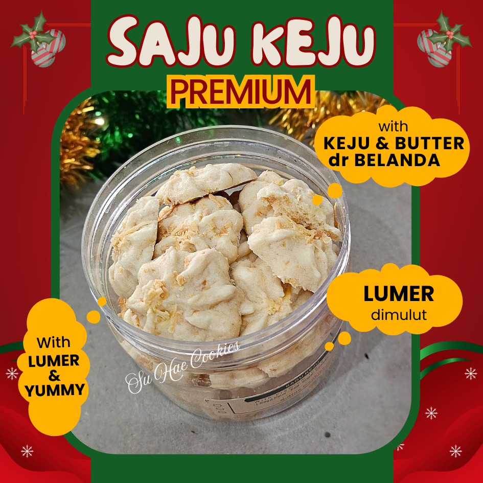 

Kue Kering Sagu Keju Premium Keju Wisman Sekat Cookies natal Edam Toples Imlek Lembut Enak by Suhae Cookies