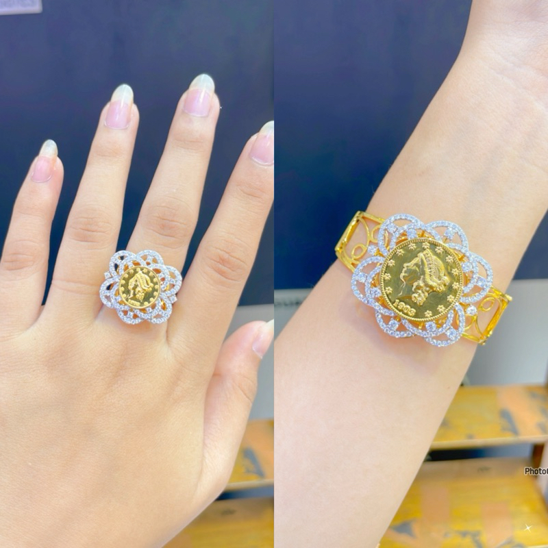 gelang & cincin koin emas kadar 375%/8k