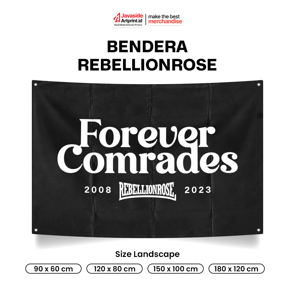 MINIFLAG REBELLIONROSE -  BENDERA KAIN COMRADES REBELLIONROSE - WALL KAIN BAND REBELLIONROSE