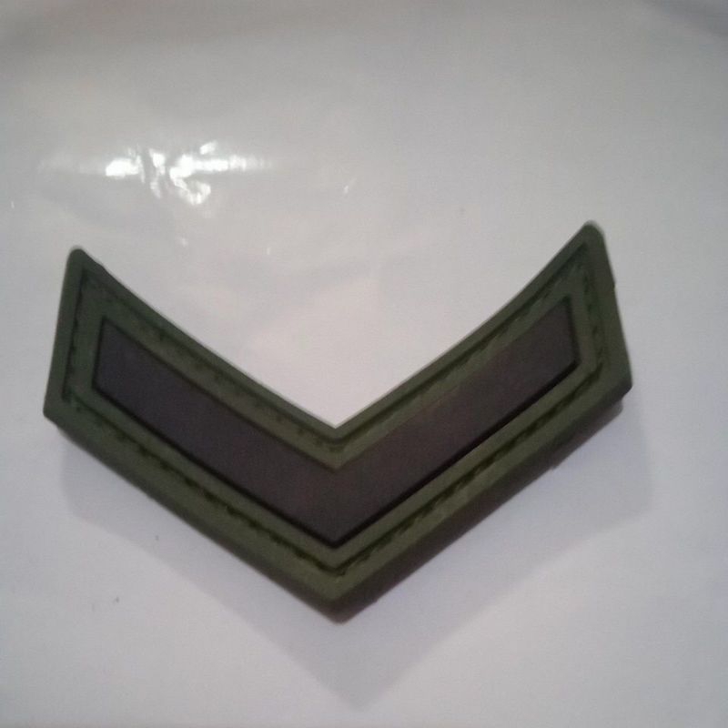 Patch Rubber Pangkat Serda (hijau-hitam)
