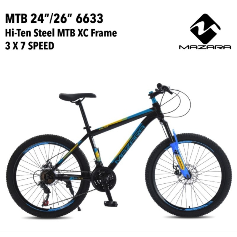 SEPEDA MTB 26 INCH VELION TRENDY MAZARA 3X7 SPEED COCOK UNTUK OLAHRAGA ORIGINAL 100%