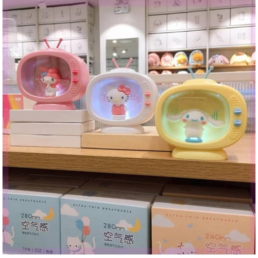 Hiasan Lampu / Miniatur Impor / Lampu Kamar / Lampu Meja LED MINISO Hello Kitty My Melody Cinnamorol